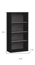 11.75" x 23.75" x 47.5" Cappuccino Particle Board Adjustable Shelves Bookshelf